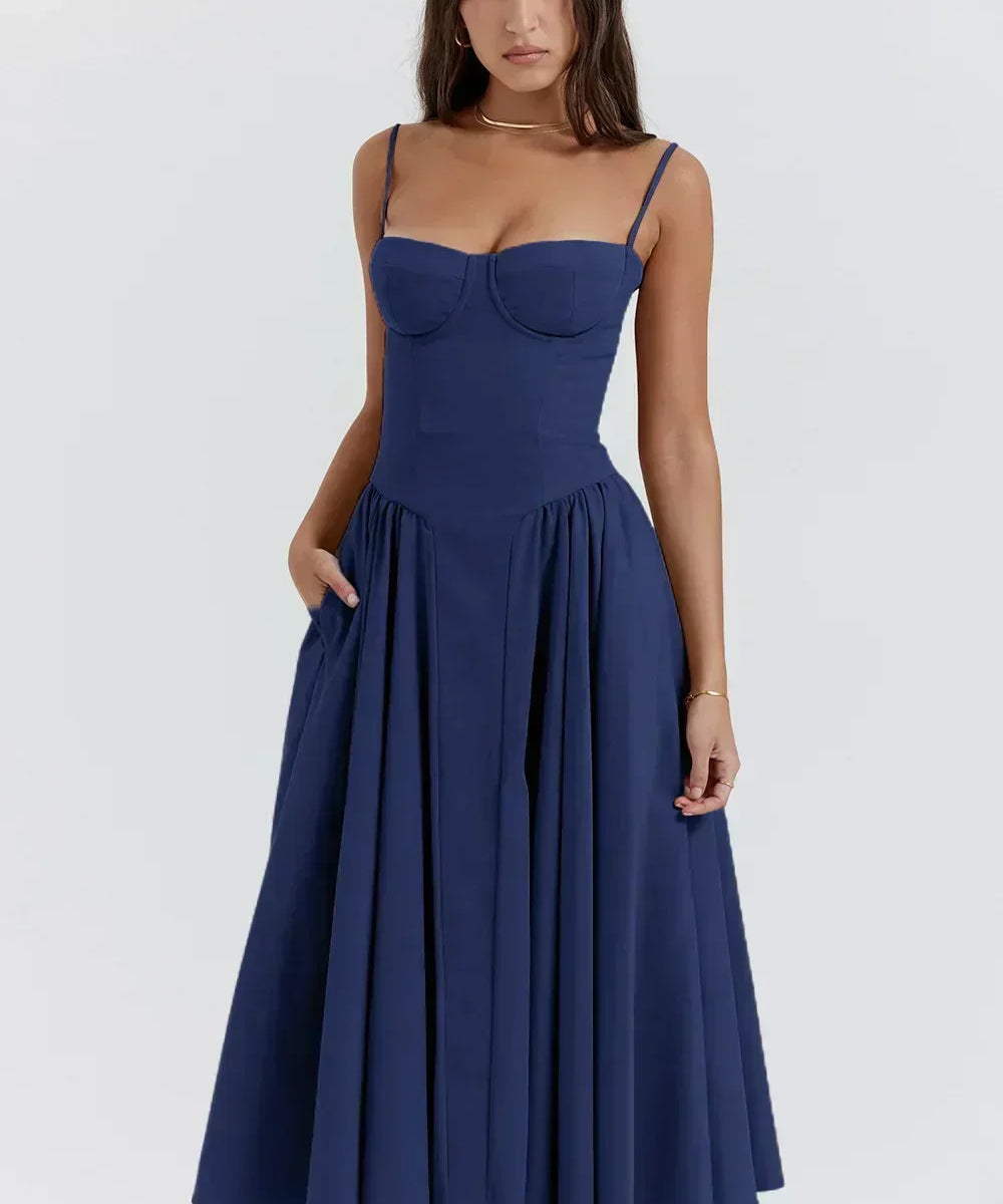Gabriella Budapest | Ujjatlan midi hosszúságú bustier ruha