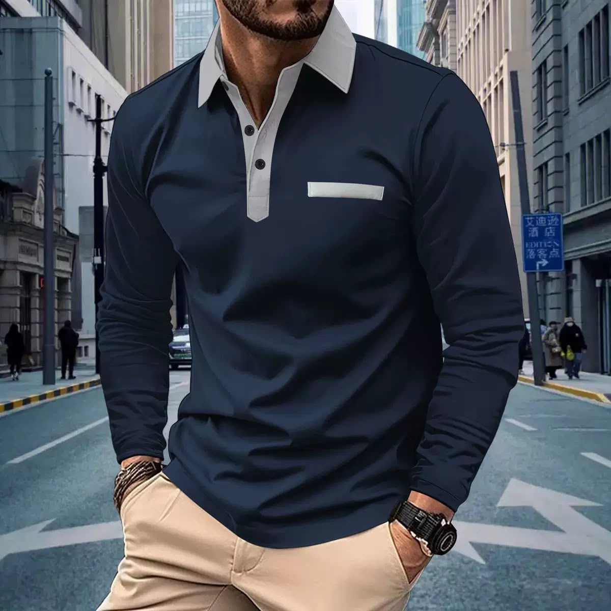 Weston | Polo med Kontrastkrage