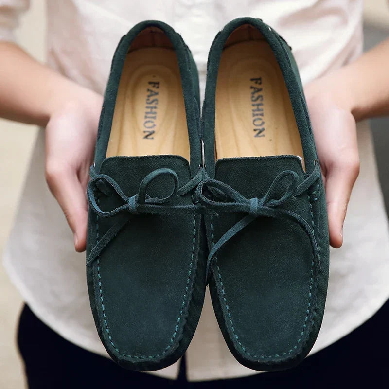 Casual sommar loafers i mocka