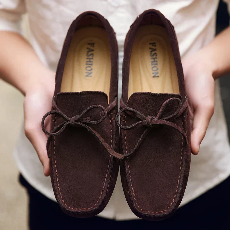 Casual sommar loafers i mocka