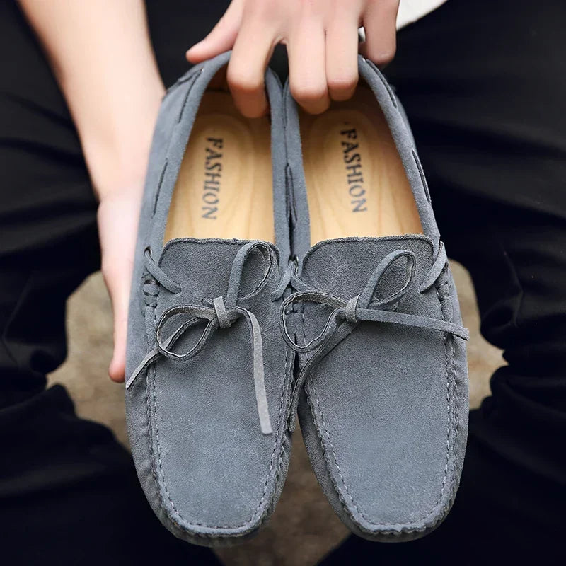 Casual sommar loafers i mocka