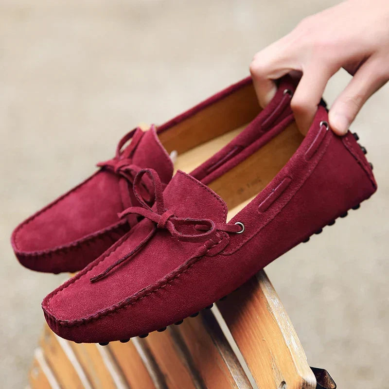 Casual sommar loafers i mocka