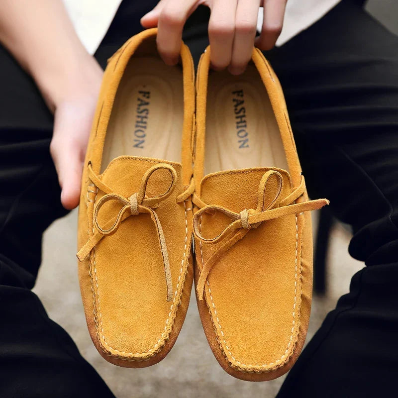 Casual sommar loafers i mocka