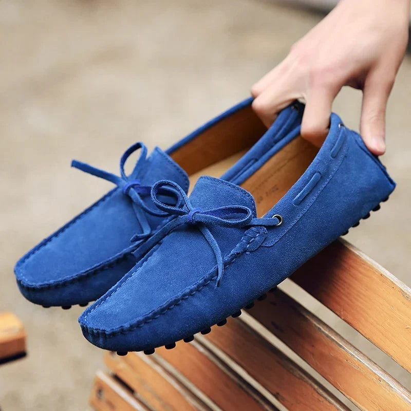 Casual sommar loafers i mocka