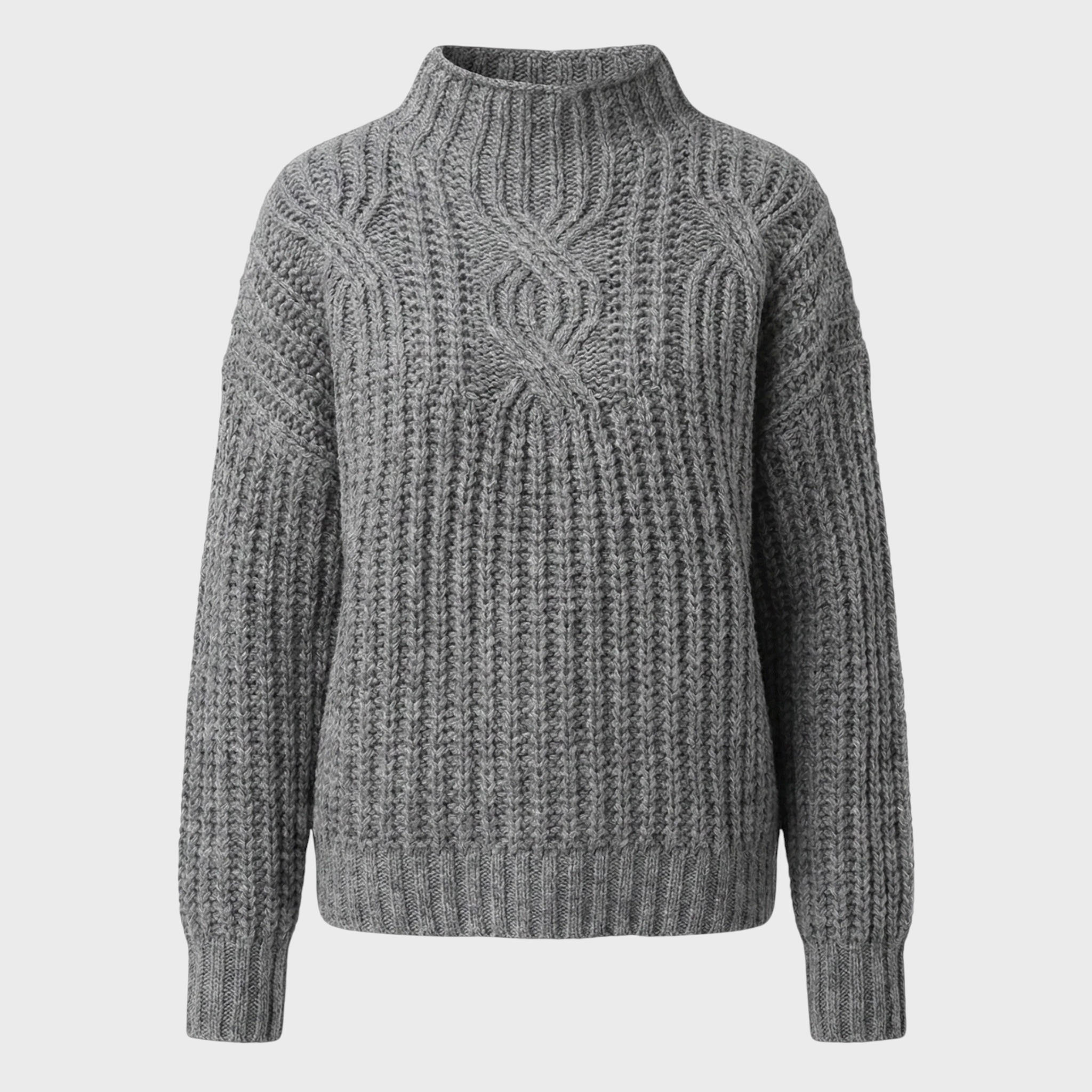 Aroa – Högkragad Stickad Tröja