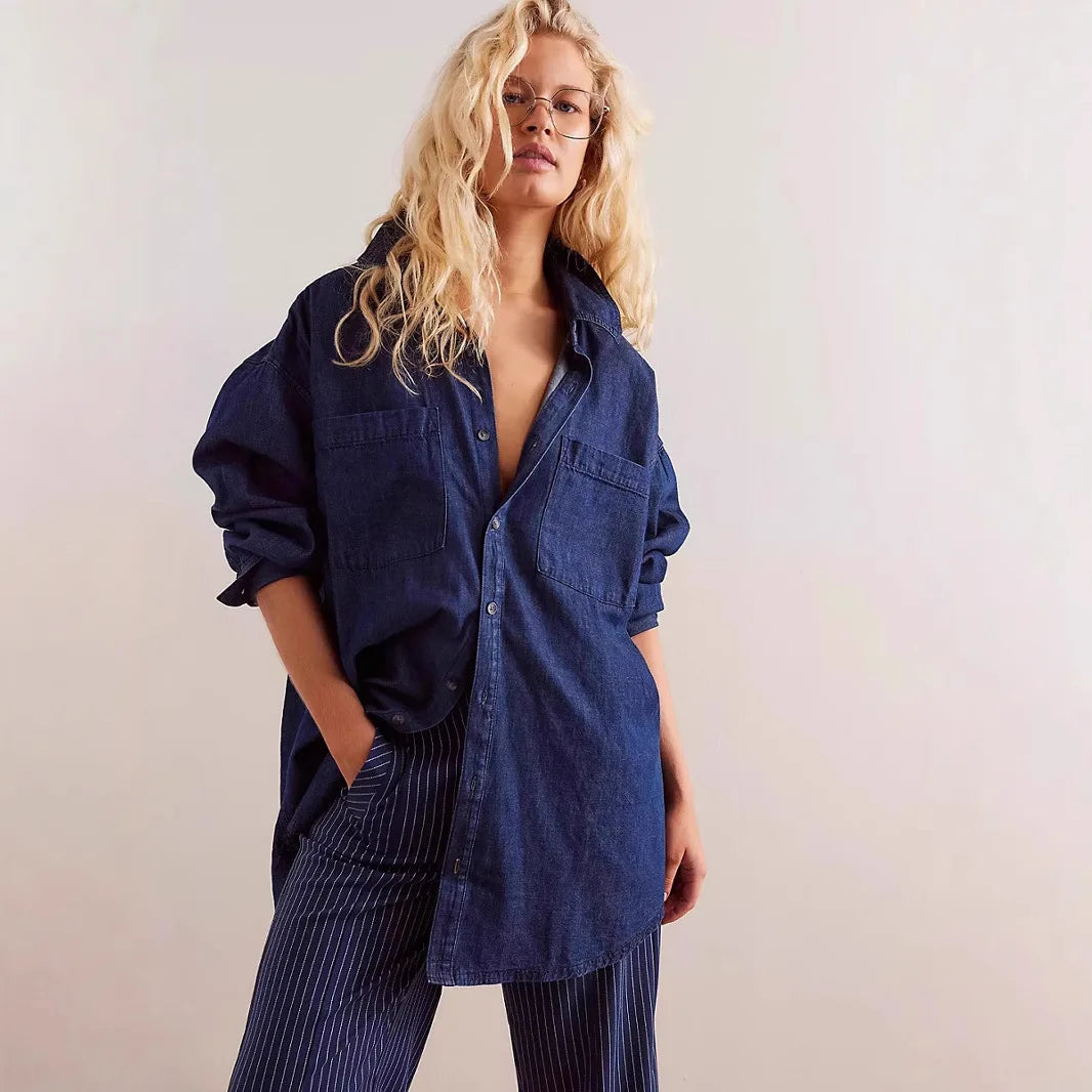 Tvättad Denimskjorta