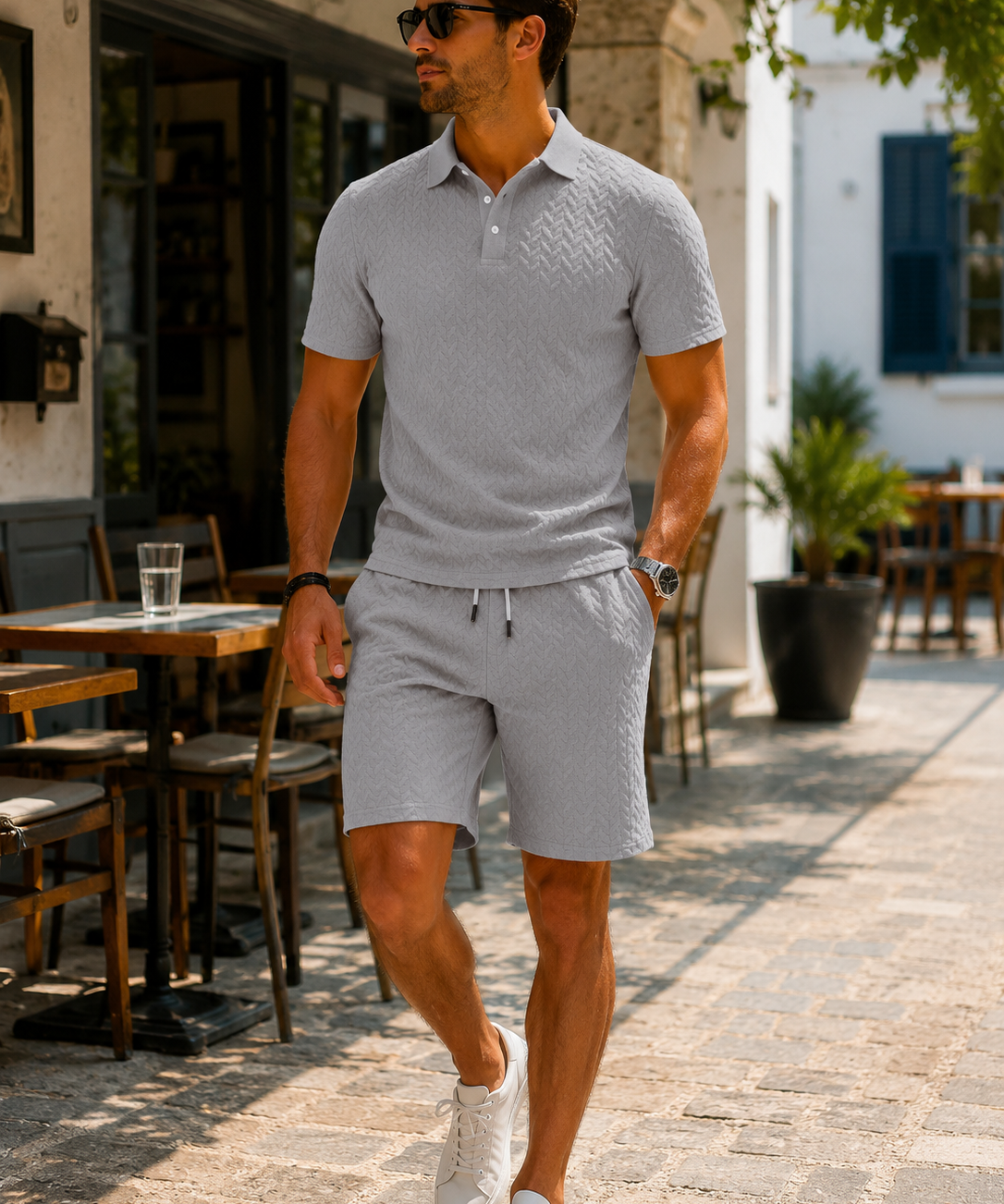 Mason | Elegant Polo- och Shorts-set