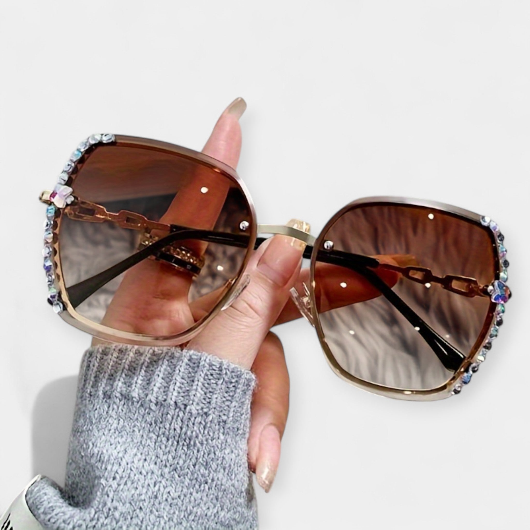 Ochelari de soare metalici eleganți Lucie cu lentile gradient